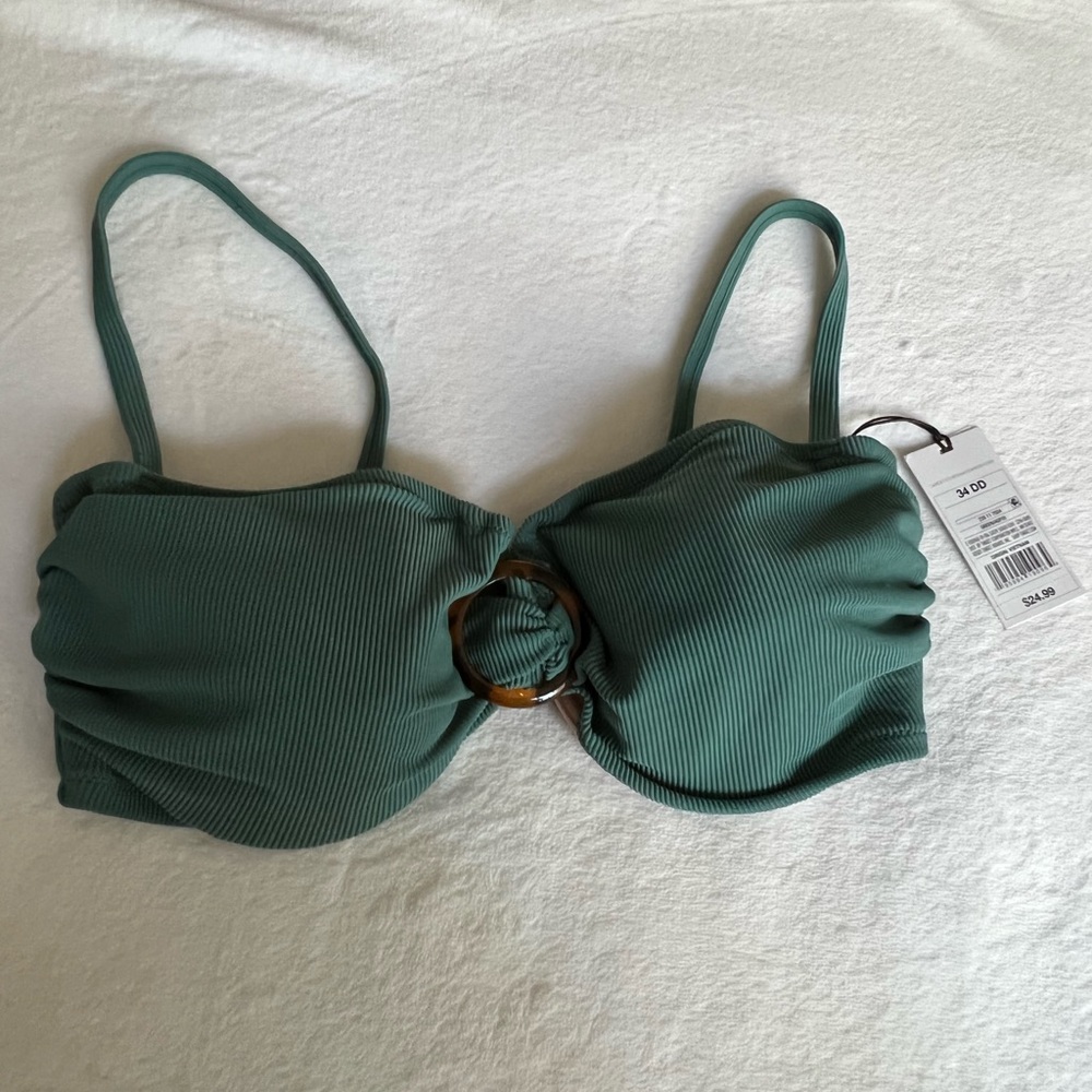 Green Bikini Top (Size 34DD)